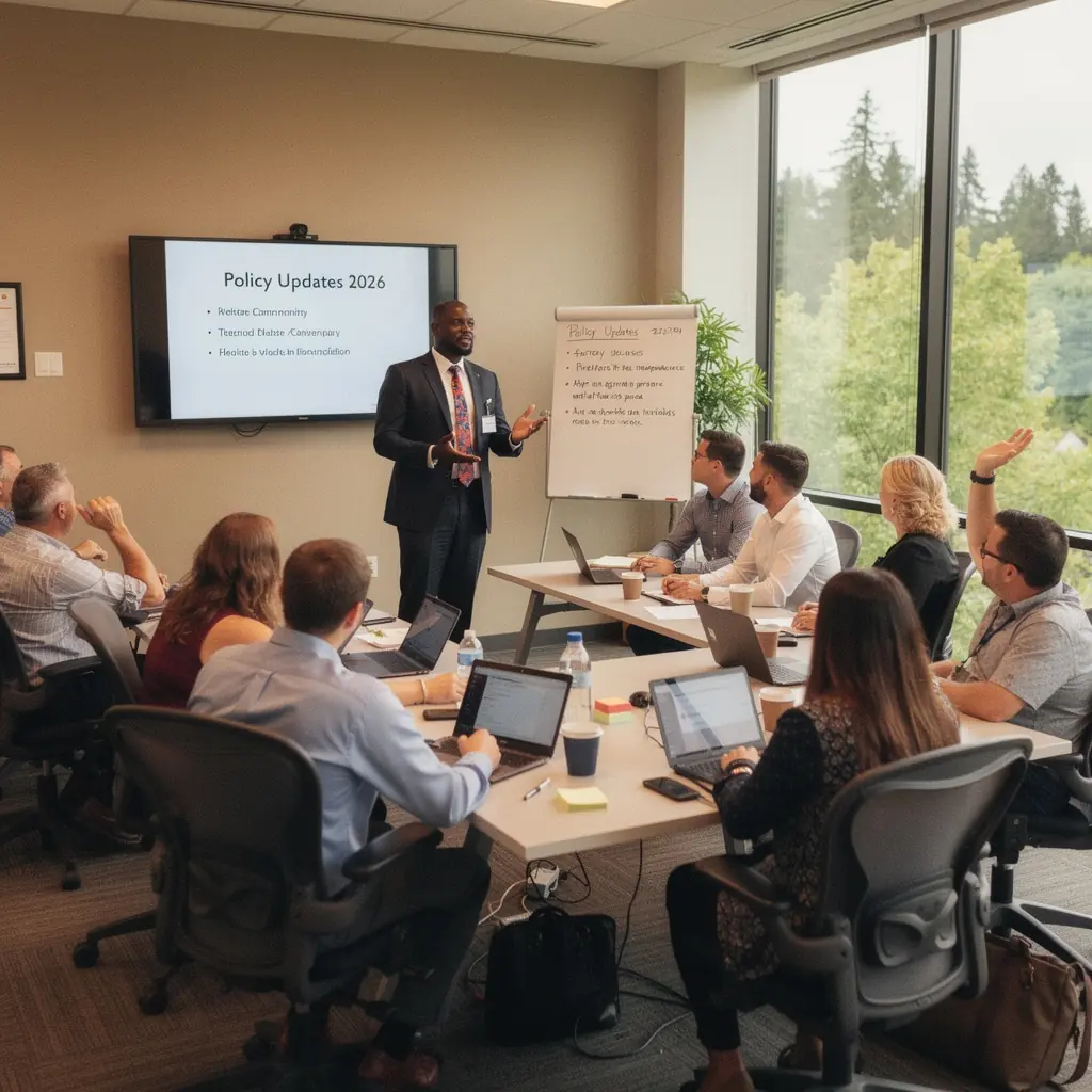 Zdjęcie przedstawiające doradcę ubezpieczeniowego analizującego polisy ubezpieczeniowe samochodów.